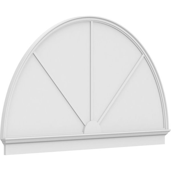 Half Round 3 Spoke Architectural Grade PVC Combination Pediment, 86